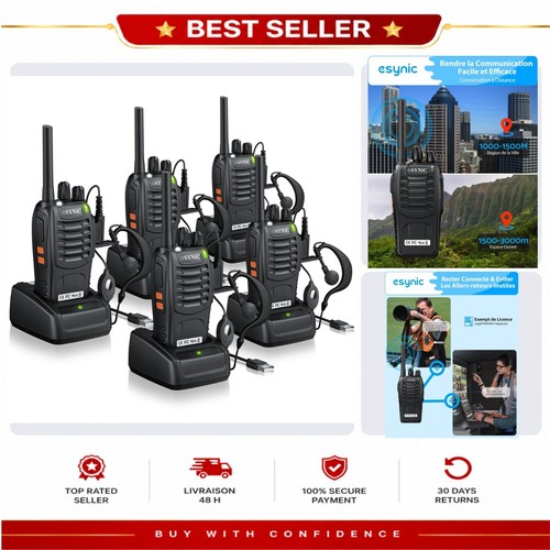 Esynic talkie walkie pmr446 - talkie,