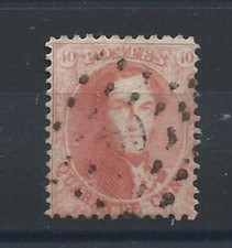 Belgique N°16C Obl (FU) 1863