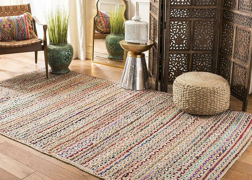 Tapis style tressé naturel - tapis,