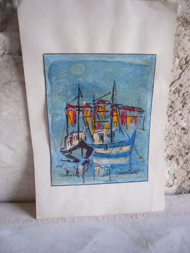 Huile sur papier - huile, st