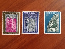 Andorre 221-223 ** MNH Retable Année 1972