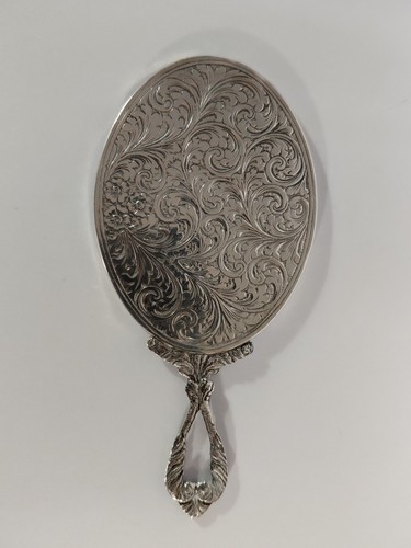 Petit miroir ovale main - miroir, à