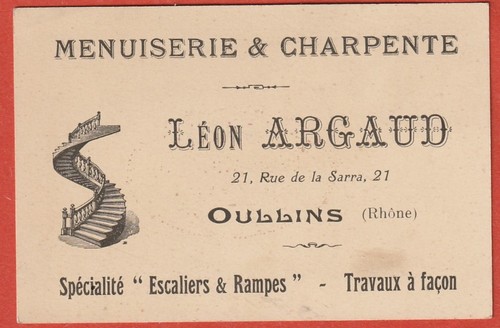 Carte visite leon argaud - carte,