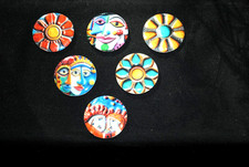 cabochon plexi, 6 magnets de