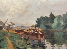 huile sur panneau C.1900