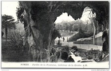 30 NIMES - garden of the fountain interior of the cave