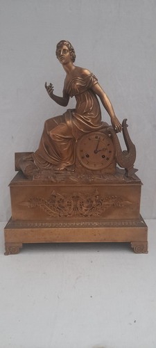 Grande pendule bronze doré - pendule,