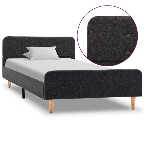 Cadre lit gris foncé - gris,