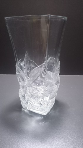 Vase vintage verre taillé - taillé,