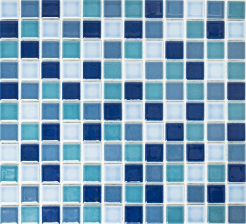 Mosaïque céramique bleu - mosaïque,
