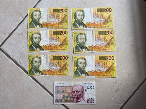 Lot billets francs belges - francs,
