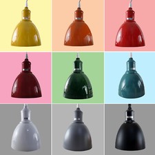 Moderne R?tro Easy Fit Plafonnier Pendentif Abat-Jour Brillant M?tal Cuisine