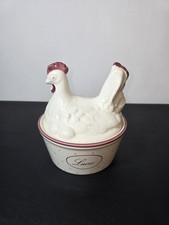 Schramberg earthenware terrine - incubator chicken - "wool" decor