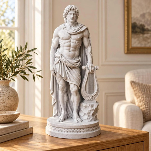 Apollo statue with lyre greek - apollo,