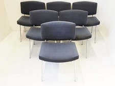 SUITE OF 6 GUARICHE STONE COUNCIL CHAIRS FOR MEUROP 1960 VINTAGE 60S 60'S