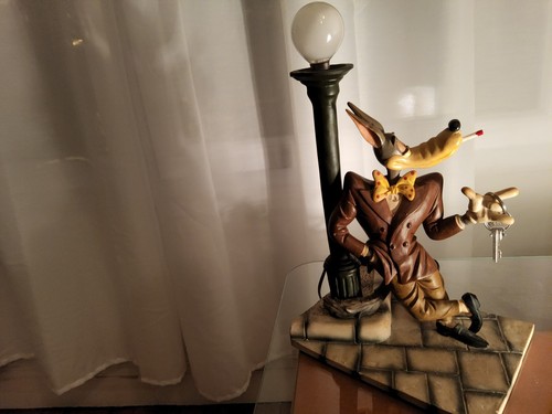 Lampe figurine loup - figurine,