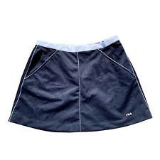Fila Jupe Tennis Noir Et Blanc Vintage 80S Faite En Italie Taille 46 Habille M
