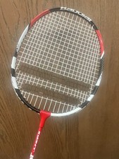 BABOLAT JUNIOR 2 STRUNG BADMINTON RACQUET NO COVER COLOR RED BLACK