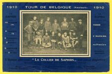 Old postcard rare CYCLING TOUR de BELGIUM amateur 1910 L'Équipe "Le COLLIER de SAPPHIRS"