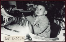 vintage old photo. Life scene. child on a fairground ride 