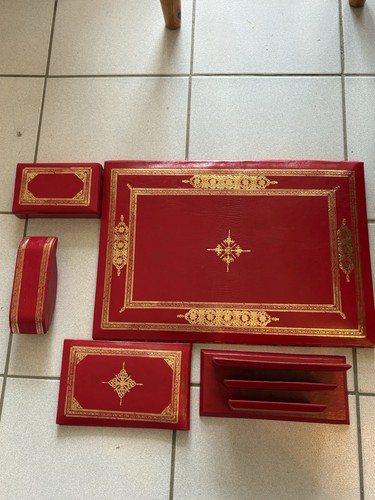Coffret similicuir rouge - en,