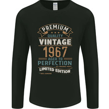 T-Shirt À Manches Longues Pour Hommes Vintage Premium 58E Anniversaire 1967
