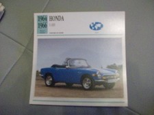 CARTE FICHE HONDA S 600