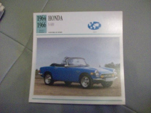 Carte fiche honda - s, 600