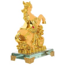 Golden Resin Horse Statue For