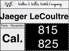 1 Pc Jaeger LeCoultre 815 / 825 Memovox Pièces GENUINE Neuf NOS Le Coultre