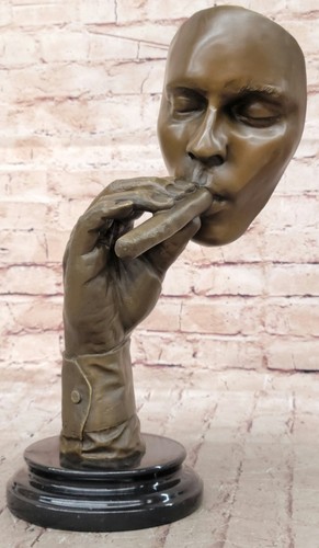 Hand made bronze - man, smoking
