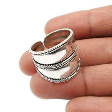 Bague En Argent Sterling 925 Artisanal Taille 8 U1