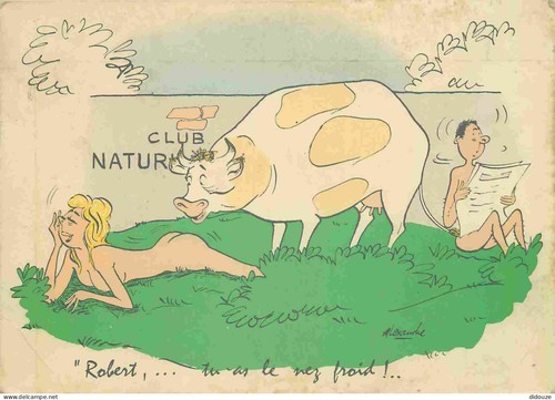 Carte postale humour club - carte,