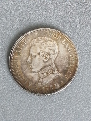 Pièce argent 1905 espagne - en,