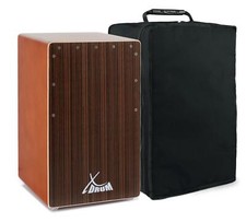 Cajon Flamenco Batterie a Main Porte Basse Snare Bois Ebene Cacao avec Housse