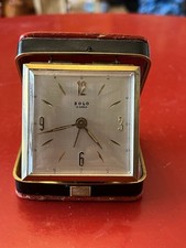 Rare Ancien Réveil de Voyage SOLO Ancre 15 Jewels Fonctionne Collection