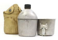 US Army Water Bottle - British Made - US ARMY WW2 (Original Material)