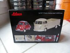 Set VW Volkswagen T1 Pritsche Autohaus Jakobi & Bmw Isetta Schuco 1/32 neuve