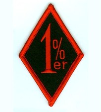 BIKER 1%er MOTORCYCLE GANG OUTLAW MC RIDER RED OUTLAW ONE PERCENTER RIDER PATCH