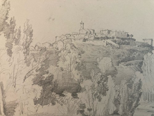 Dessin ancien arcachon 1861 - dessin,