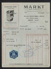 PARIS (XI°) SORBETIER FACTORY GEM ""MARKT & CO"" COMPANY VIGNETTE IN 1936