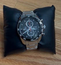 Seiko Sportura Men's Chronograph Watch. Works Well, Sapphire Crystal 42mm 