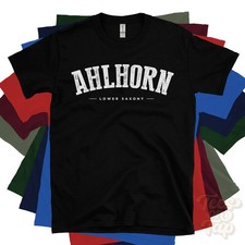 AHLHORN LOWER SAXONY T-SHIRT Grossenkneten Deutschland retro varsity style gift