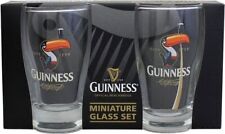 Guinness Lot De 2 X Miniature Bière Lunettes Avec Toucan Modèle sous Licence