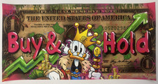 ?? Toile décorative "Buy & Hold" – Style Pop Art moderne - sans cadre 20x40 cm