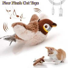 Jouet Chat Interactif USB Rechargeable Peluche Herbe à Chat Animal Compagnie