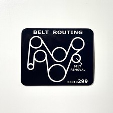 Engine Fan Belt Routing Diagram Decal - Fits Jeep Cherokee XJ/MJ 1996-2001 4.0L