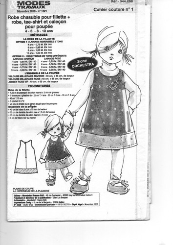 Patron enfant fille - fille, robe