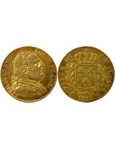 France louis xviii 20 francs - france,