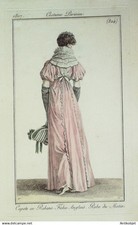 1807 Parisian Costume Engraving # 824 (Eau forte) English Fichu Morning Dress